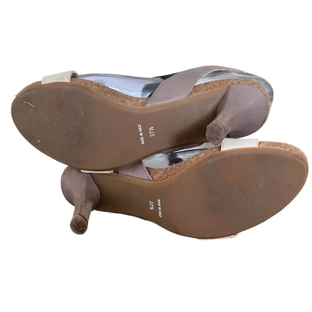 Anyi Lu Women’s Colorblock Bianka Heeled‎ Slingback Dress Sandals Size 7.5